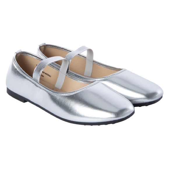 Ladies Metallic Ballet Flats size 8 - Picture 1 of 4